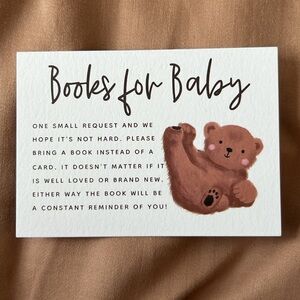 We can bearly wait to meet baby 🐻🧸 baby shower invitation card books for baby